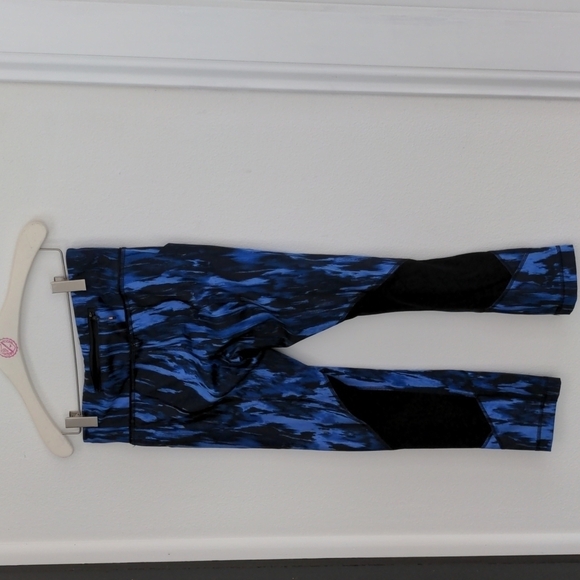 Lululemon Pace Rival 22" Crop Leggings Sz 4 Painted Animal Sprinkler Blue - Picture 3 of 8